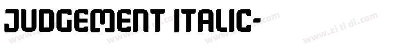 Judgement Italic字体转换